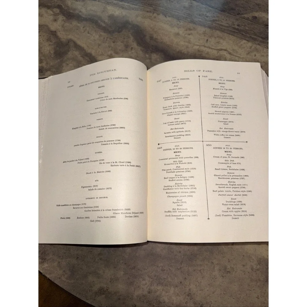 The‎ Epicurean Charles Ranhofer 1920 HB Culinary Art Encyclopedia